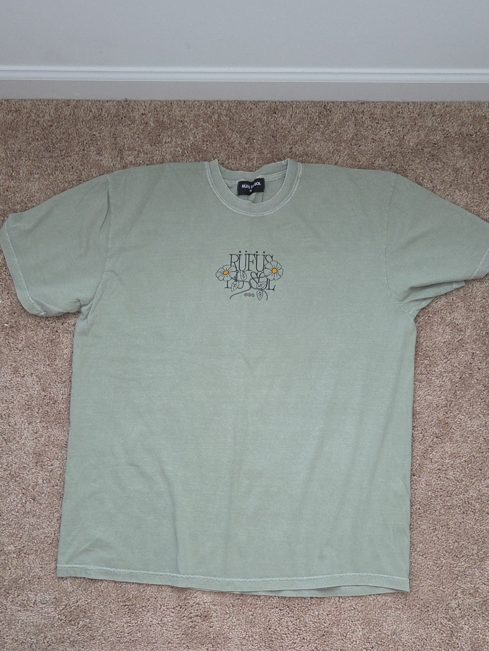 RIPNDIP Sage Green Floral Logo Short Sleeve Tee